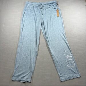 NWT Women’s Rae Dunn Size L Super Soft Comfy Drawstring Lounge Pajama Light Blue